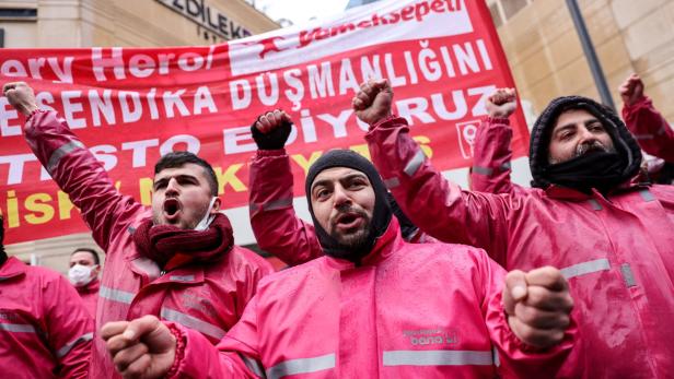 "Bis wir unsere Rechte bekommen": Aufstand von Lieferanten in der Türkei