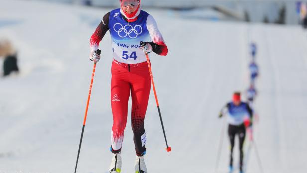 Langlauf: Eine Frau beim 10-km-Klassik-Rennen der Damen.