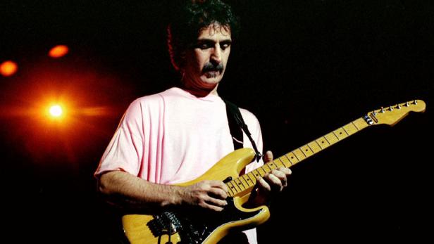 FILE PHOTO: Rock musician Frank Zappa shown at Washington D.C.'s Warner Theater in 1988..