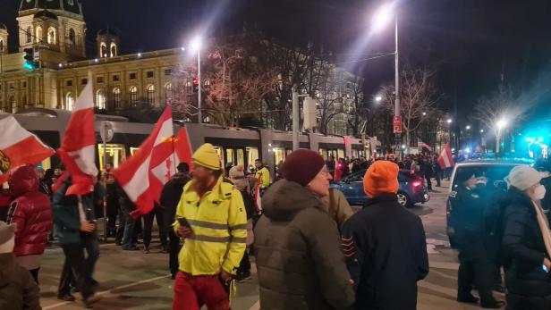 Hupkonzert und Fahnenmeer statt Demo-Konvoi in Wiener Innenstadt