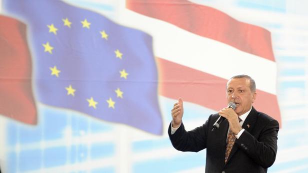 Erdogan während einer Rede in Wien im Juni 2014.