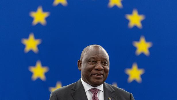 Südafrikas Präsident Cyril Ramaphosa bei einem Europa-Besuch 2018