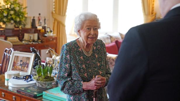 Britain's Queen Elizabeth hosts an audience in Windsor