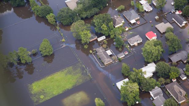 Überschwemmt: Sorrento, Louisiana.