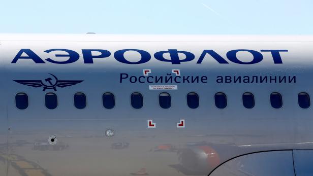 FILE PHOTO: The logo of Russia's flagship airline Aeroflot is seen on an Airbus A320 which landed after an inaugural trip at the Marseille-Provence airport in Marignane