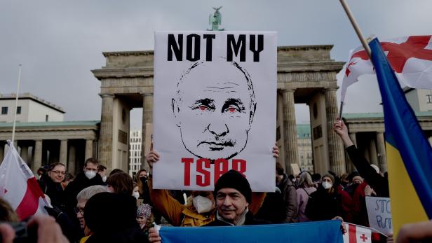 Protest in Germany against Russian invasion of Ukraine