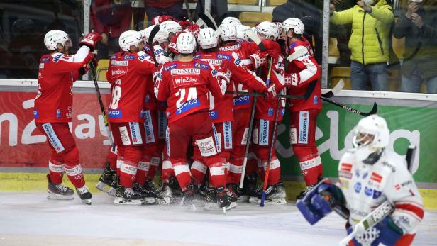 Eishockey: KAC schoss sich mit 7:0 in Bozen ins Viertelfinale