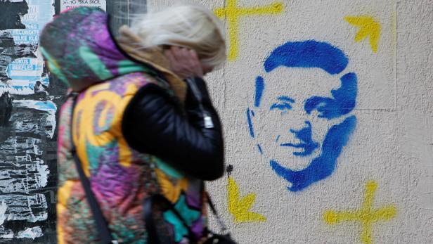 Graffiti of Zelenskiy and Klitschko in Montenegro