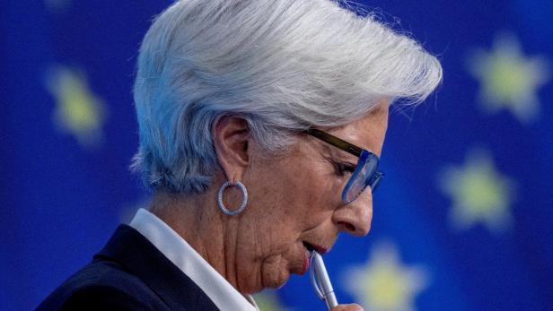 FILE PHOTO: President of European Central Bank, Christine Lagarde, attends a news conference following a meeting of the governing council in Frankfurt