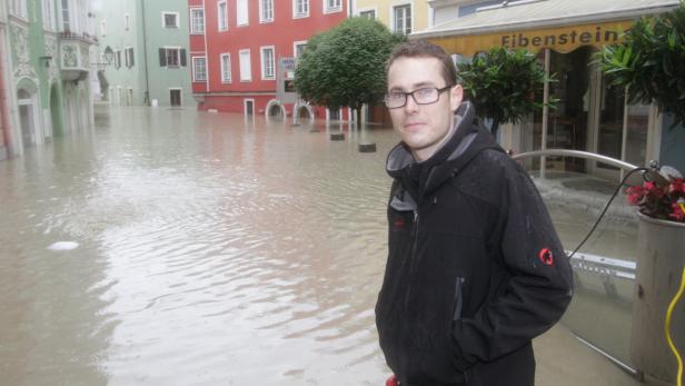 OÖ: Schärding Hochwasser Lokalaugenschein