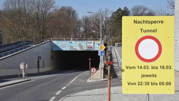 Landhaustunnel in St. Pölten wird für mehrere Nächte gesperrt