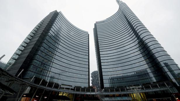 FILE PHOTO: FILE PHOTO: A view of the Unicredit headquarters  of which many employees are working from home due to a coronavirus outbreak, in Milan