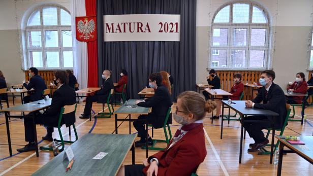 Final graduation Matura exams in Szczecin, Poland