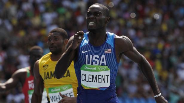 Kerron Clement läuft bei den Olympischen Spielen 2016 in Rio de Janeiro.