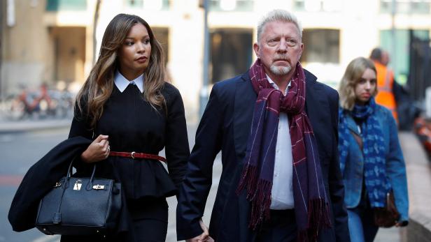 Der ehemalige Tennisspieler Becker bei seinem Prozess wegen Insolvenzstraftaten in London.