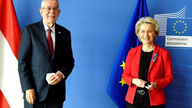 Austria's President Alexander Van der Bellen meets with European Commission President Ursula von der Leyen in Brussels