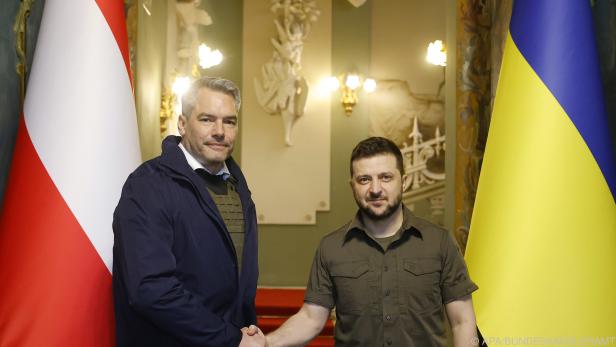 Kanzler Nehammer traf ukrainischen Präsidenten Selenskyj