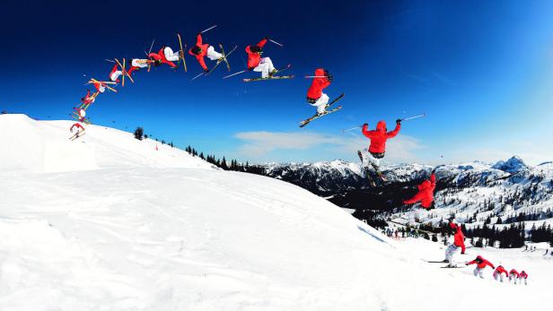 Freestyler und Freerider finden in den Regionen von Ski amadé (hier Flachauwinkel) abwechslungsreiche Angebote.