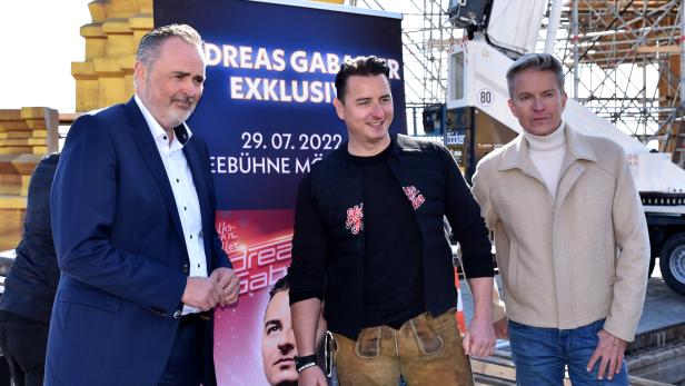 Hans Peter Doskozil mit Andreas Gabalier und Alfons Haider