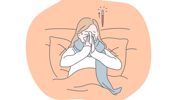 Cold, flu, feeling ill and infection concept