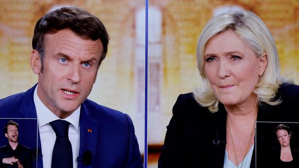 FRANCE2022-POLITICS-ELECTION-MEDIA-TV-DEBATE-LREM-RN