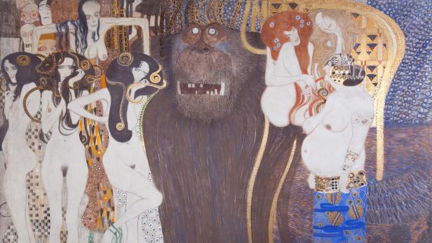 Gustav Klimts Beethovenfries im Untergeschoß der Secession am Karlsplatz ist ein &quot;Must-See&quot; für alle Jugendstil-Interessierten in Wien.