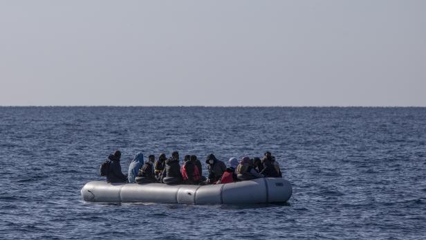 Migrant rescue patrol in the Aegean Sea by the Turkish Coast Guard