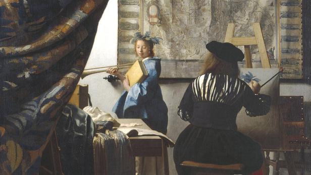 Jan Vermeer, &quot;Die Malkunst&quot; (Ausschnitt)