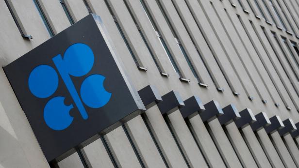FILE PHOTO: The OPEC logo is seen at OPEC's headquarters in Vienna