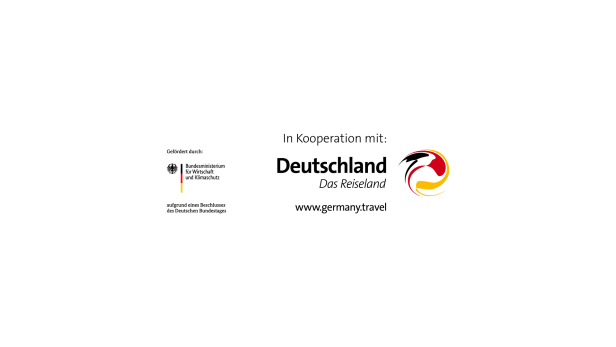 Logos des Bundesministeriums für Wirtschaft und Klimaschutz und von „Deutschland – Das Reiseland“.