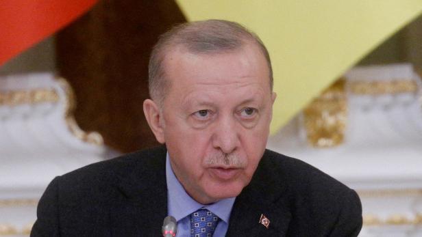 FILE PHOTO: Turkish President Tayyip Erdogan on a visit to Ukraine