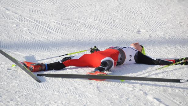 Langläufer Johannes Dürr bei der Nordischen Ski-Weltmeisterschaft in Oslo. Dürr wurde wegen eines positiven Dopingtests von den Olympischen Spielen ausgeschlossen