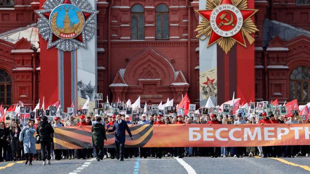 Victory Day and 77th anniversary of the end of World War Two, in Moscow