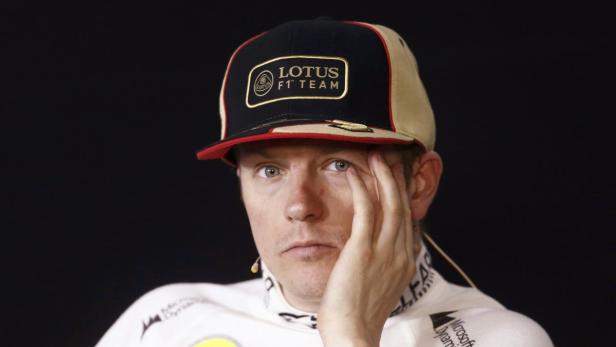 Second-placed Lotus Formula One driver Kimi Raikkonen of Finland attends a post-race news conference after the Chinese F1 Grand Prix at the Shanghai International Circuit, April 14, 2013. REUTERS/Aly Song (CHINA - Tags: SPORT MOTORSPORT)