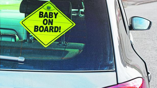 Baby on board warning sign