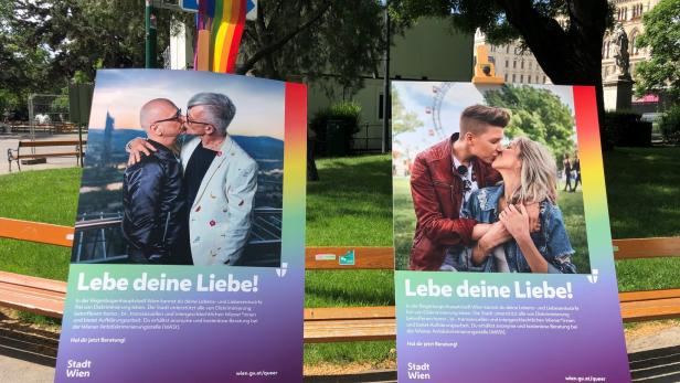 Pride-Monat in Wien: Schmusen für die Toleranz