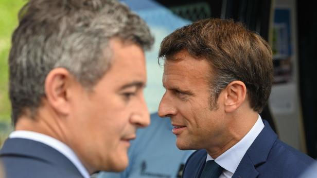 Innenminister Gérald Darmanin, Präsident Emmanuel Macron