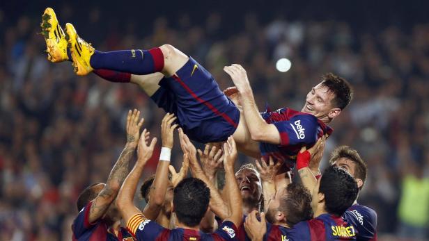 Messi wurde nach dem Match ordentlich gefeiert.