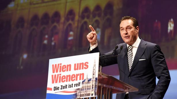 Bundesobmann Heinz-Christian Strache während seiner Rede im Rahmen des &quot;Landesparteitag FPÖ Wien&quot;.