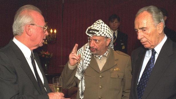 Rabin, Peres, Arafat: Nobelpreis