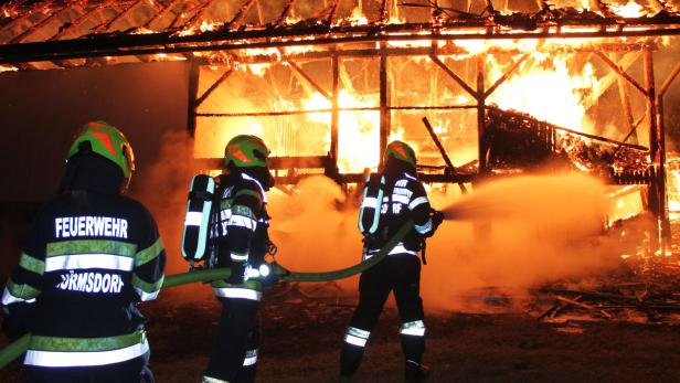 Bäuerliches Nebengebäude in der Weststeiermark von Flammen zerstört