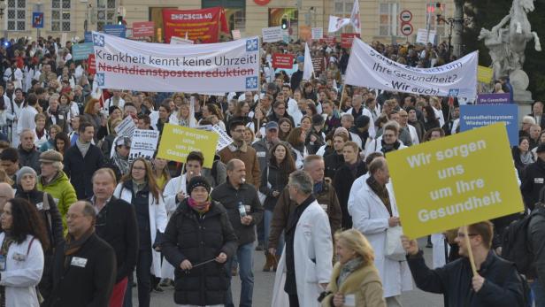 Protestkundgebung der Wiener Spitalsärzte (Archivbild)
