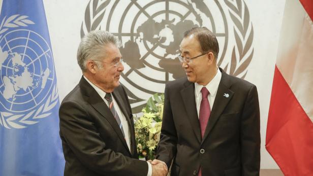 Alte Bekannte: Bundespräsident Fischer und UN-Chef Ban Ki-moon