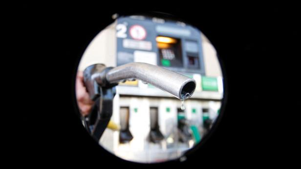 FILE PHOTO: The nozzle of a gas pump is shown in this illustration at a gas station in Bordeaux