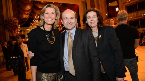 Desiree Treichl-Stürgkh, Dominique Meyer und Eva Dintsis bei der Generalprobe.