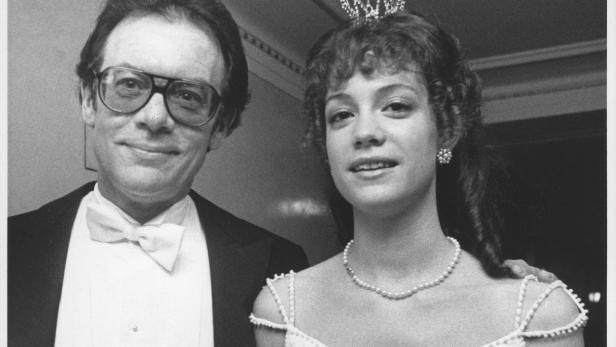 Klausjürgen Wussow mit seiner Tochter Barbara am Opernball 1979