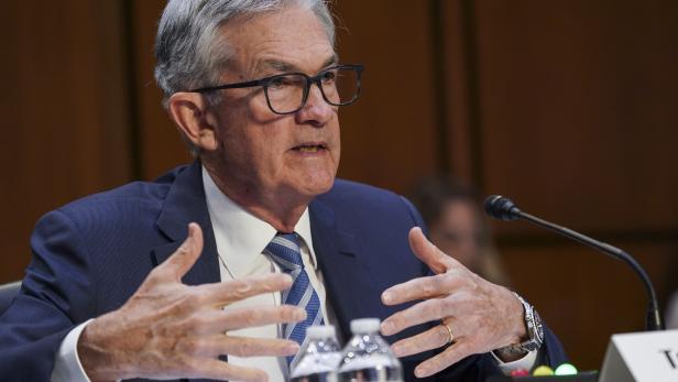 Federal Reserve Chairman Jerome Powell testifies during the Senate Banking, Housing, and Urban Affairs committee