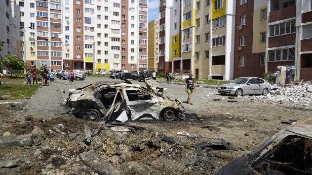 Aftermath of shelling in Kharkiv