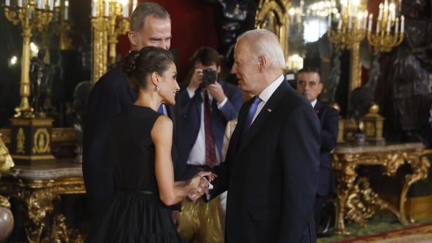 Spain's King Felipe VI reception with US President, Joe Biden, at Royal Palace in Madrid