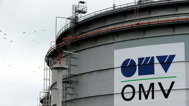 FILE PHOTO: The logo of Austrian oil and gas group OMV is pictured on an oil tank at the refinery in Schwechat